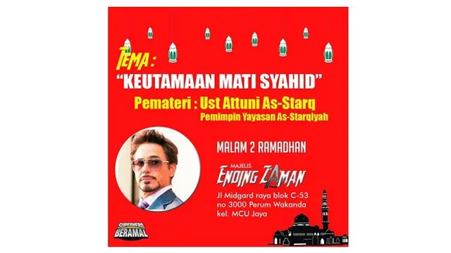 Begini Jadinya Kalau 7 Superhero Avengers Jadi Pemateri Kajian Ramadan