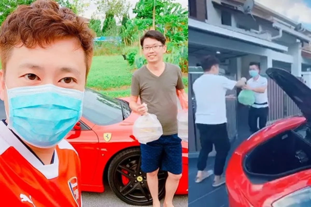 Viral, Restoran Ini Kirim Makanan Pakai Mobil Ferrari