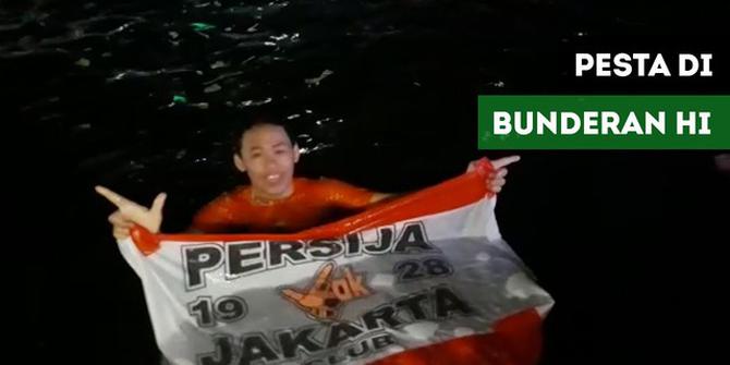 VIDEO: Persija Juara, Jakmania Berpesta di Bundaran HI