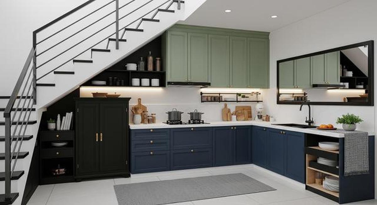 8 Model Dapur Bawah Tangga Rumah Minimalis, Hemat Tempat dan Tetap Estetik