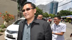 Tomson Situmeang merupakan kerabat Bonaran yang berprofesi sebagai pengacara dan mengelola kantor Bonaran di Jakarta Pusat, Jumat (9/1/2015). (Liputan6.com/Miftahul Hayat)