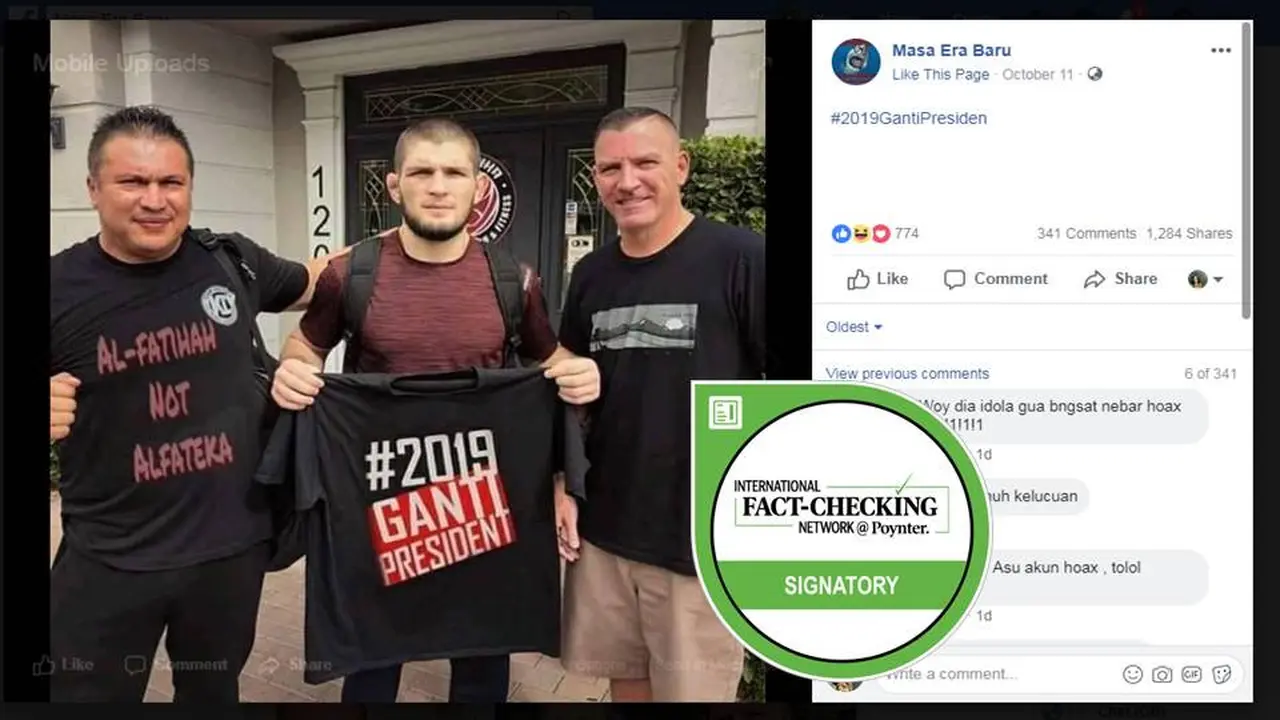 Cek Fakta - Khabib Nurmagomedov Dukung #2019GantiPresiden?