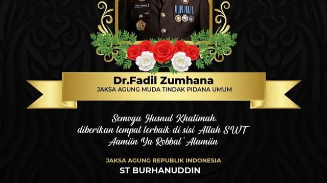 Jaksa Agung Muda Pidana Umum (Jampidum) Kejagung Fadil Zumhana meninggal dunia. (Dok. Tangkapan Layar Instagram @kejaksaan.ri)