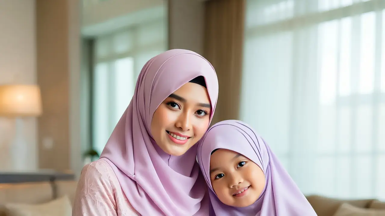 Model Baju Gamis Brokat Couple Ibu dan Anak Perempuan