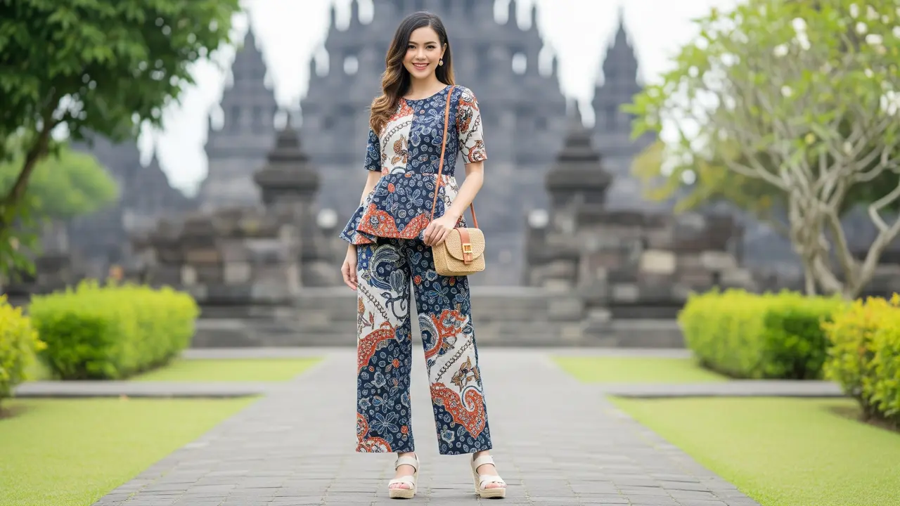Inspirasi Model Batik Santai untuk Liburan di Yogyakarta / AI