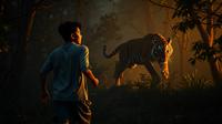 mimpi di kejar harimau ©Ilustrasi dibuat AI