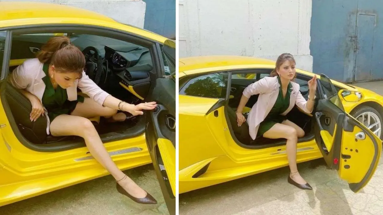 Artis Cantik Ini Kesulitan Keluar dari Lamborghini Huracan (Cartoq)
