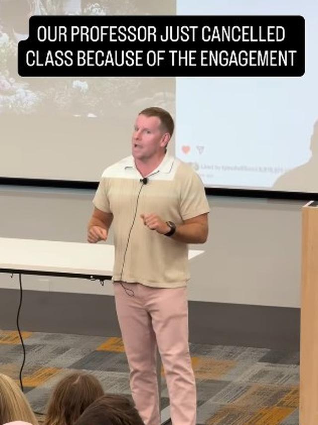He canceled class because the news of Taylor Swift's engagement