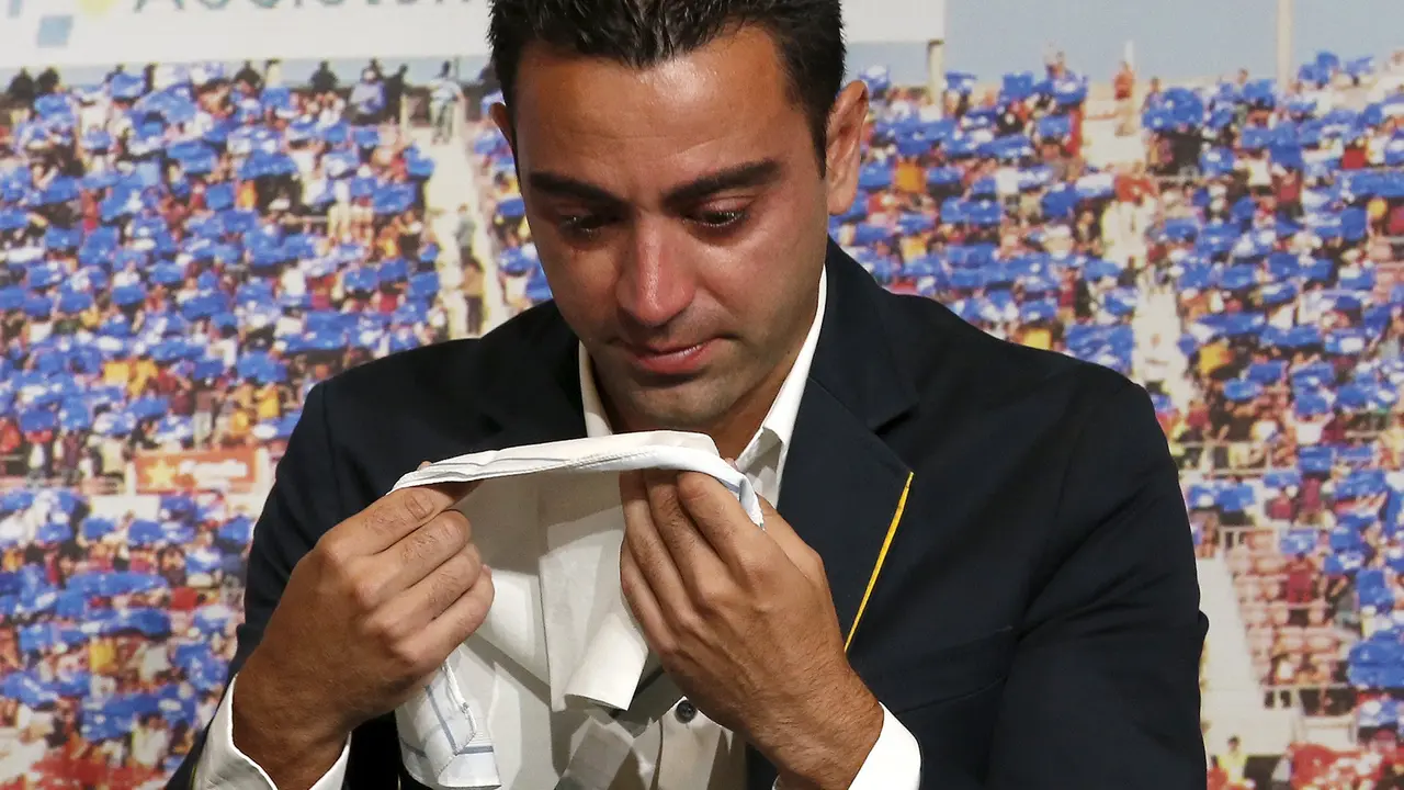 Xavi Hernadez Berurai Air Mata di Acara Perpisahannya