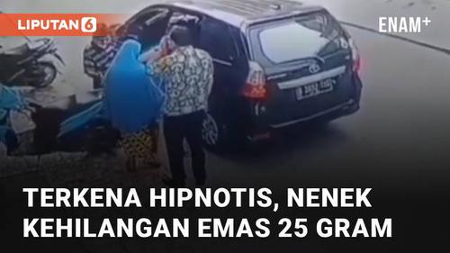 VIDEO: Terkena Hipnotis, Seorang Nenek Kehilangan Emas 25 Gram Terekam CCTV