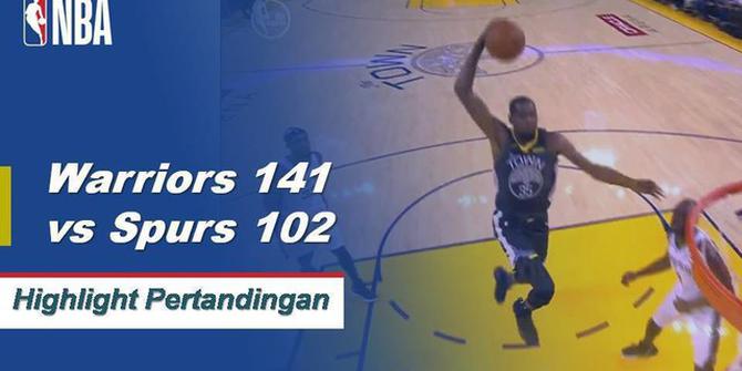 Cuplikan Pertandingan NBA : Warriors 141 vs Spurs 102