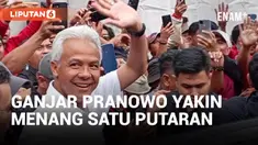 Sambil Hujan-hujanan, Ganjar Pranowo Sapa Pendukungnya di Manado