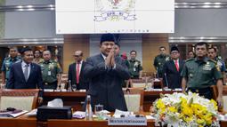 Ini menjadi rapat kerja terakhir Kementerian Pertahanan bersama Komisi I DPR untuk periode 2019-2024. (merdeka.com/Arie Basuki)