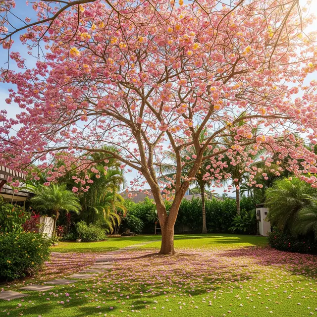 Pohon Hias untuk Halaman Rumah yang Aman dari Kerusakan Semen dan Pondasi (Image by Gemini AI)