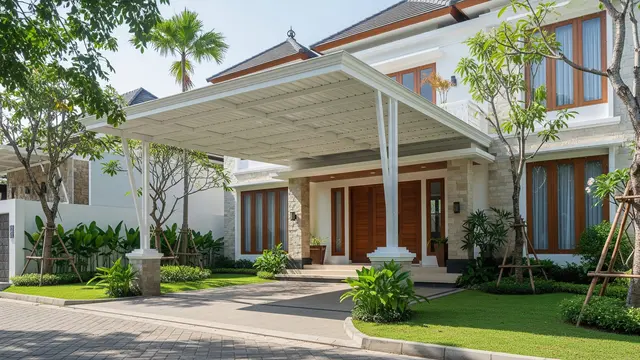 Carport Semi Terbuka yang Tidak Mudah Panas/AI Generated