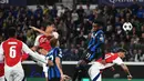 Laga Atalanta melawan Arsenal berakhir imbang tanpa gol. (Isabella BONOTTO/AFP)