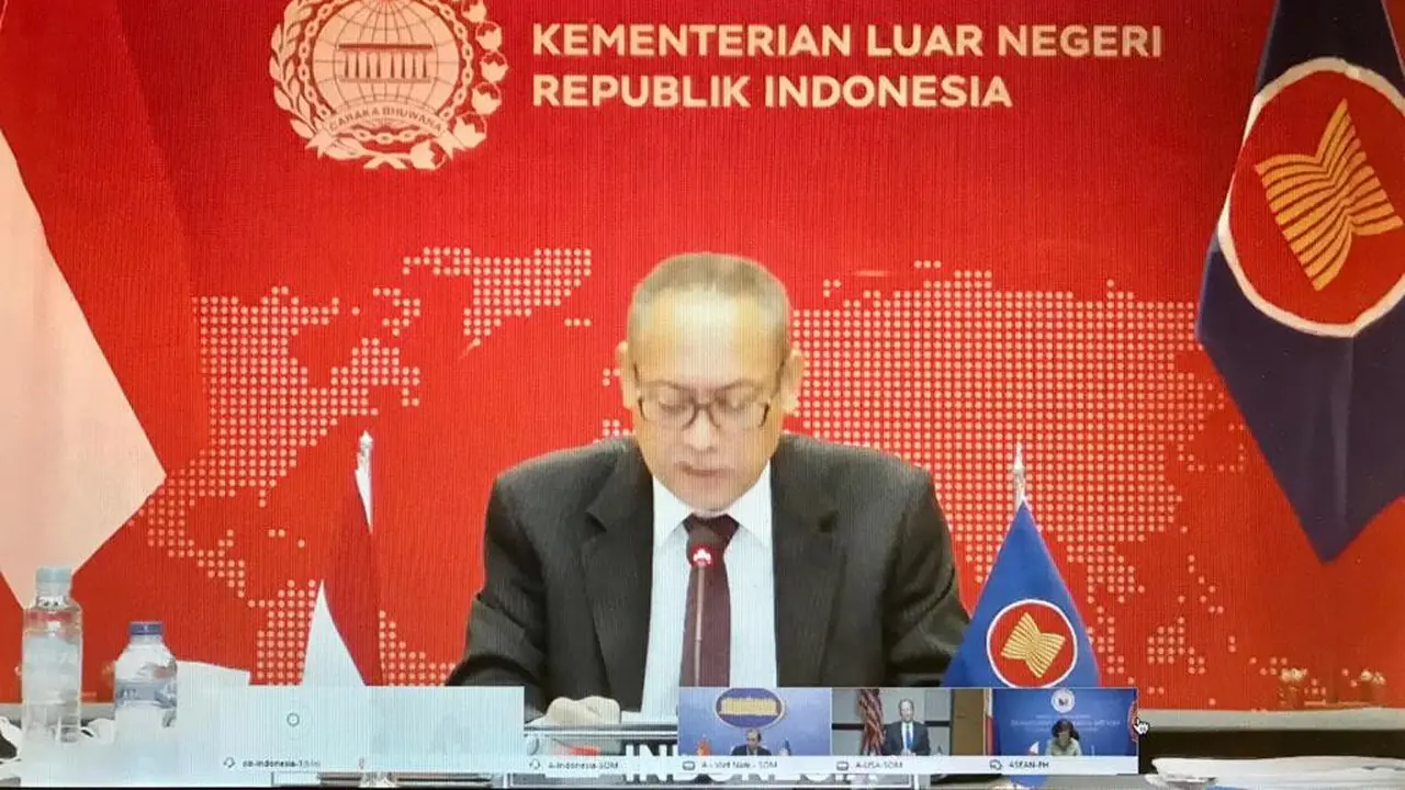 Dirjen Kerja Sama ASEAN, Jose Tavarez dalam pertemuan virtual dengan Amerika Serikat.