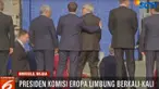 Juncker terhuyung-huyung hingga Presiden Finlandia dan Ukraina memeganginya terus.