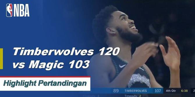 Cuplikan Pertandingan NBA : Timberwolves 120 vs Magic 103