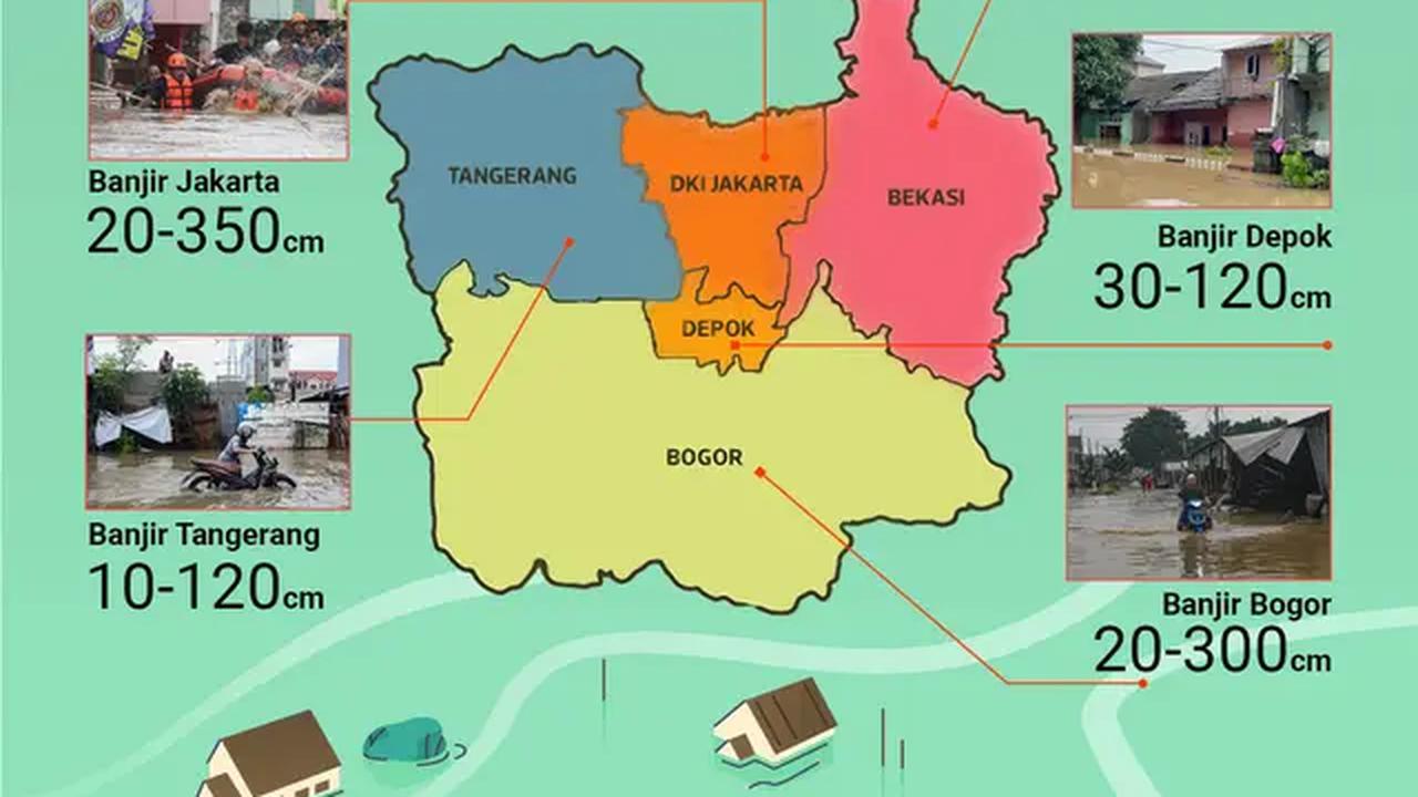 Infografis Banjir Jabodetabek. (Liputan6.com/Abdillah)