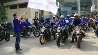 Pelepasan touring Jambore 1 Dekade Yamaha Vixion. (YIMM)