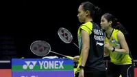 Della Destiara Haris/Rizki Amelia Pradipta, gagal menyumbang poin bagi Indonesia pada perempat final Piala Uber 2018 kontra Thailand, Kamis (24/5/2018). (PBSI)