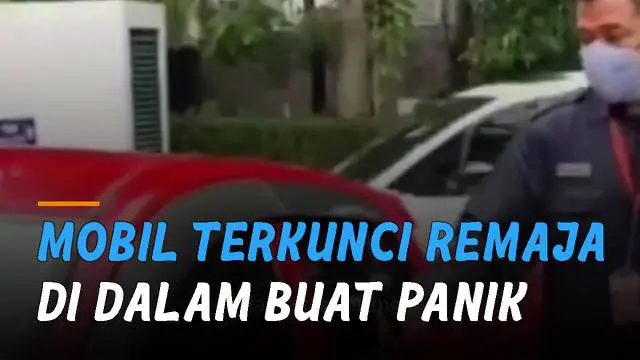 Beredar video seorang remaja tertidur di dalam mobil yang terkunci dan AC mobil hidup.