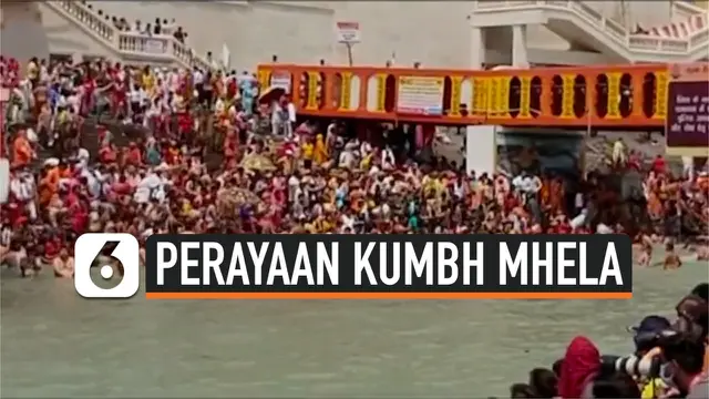 VIDEO: Puluhan Ribu Warga India Penuhi Festival Kumbh Mhela di Tengah Lonjakan Kasus Covid-19