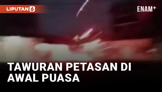 VIDEO: Miris, Awal Puasa Puluhan Remaja di Pekanbaru Terlibat Tawuran