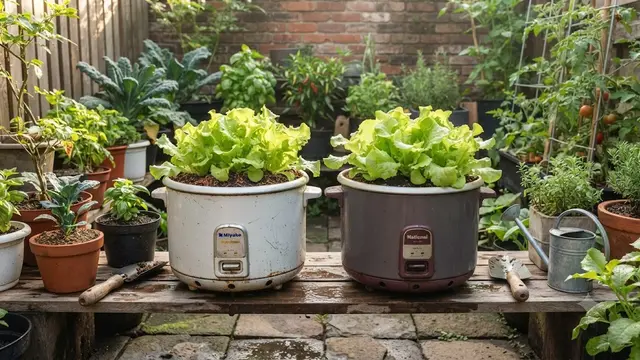Ide Magic Com Rusak untuk Pot Sayur
