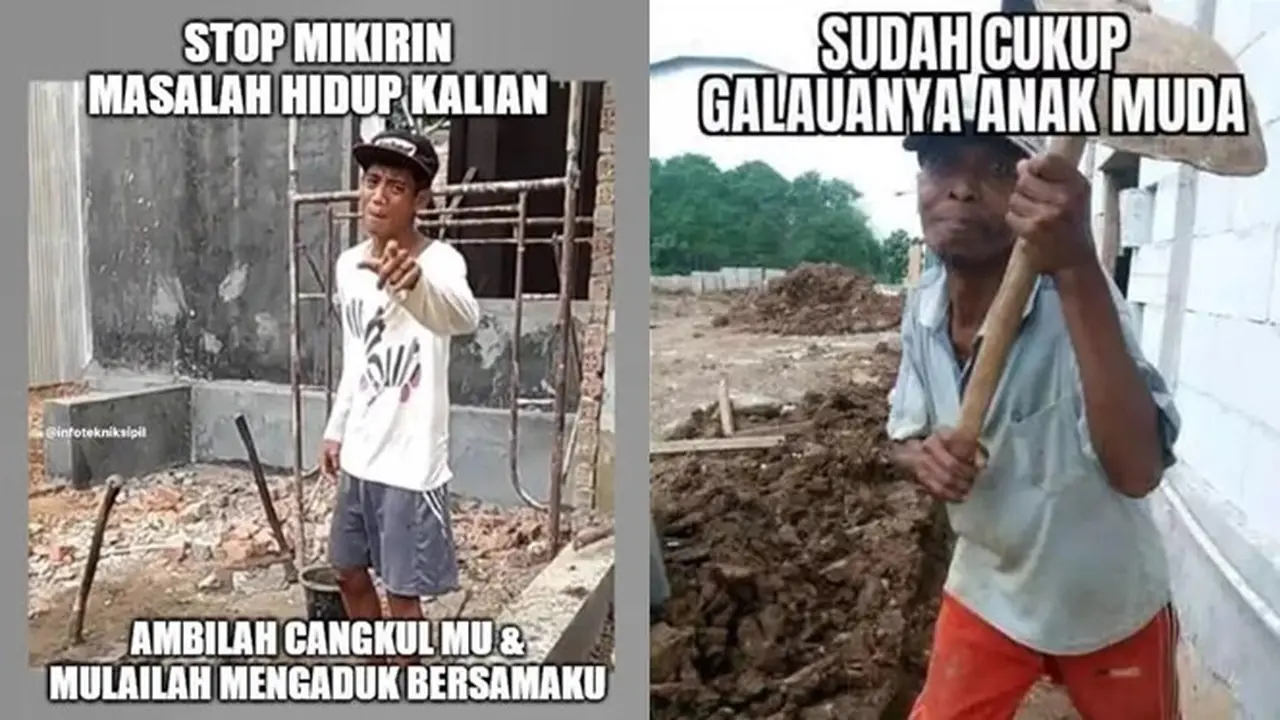 6 Meme Lucu Kuli Bangunan Saat Bekerja Ini Bikin Ngakak Hot