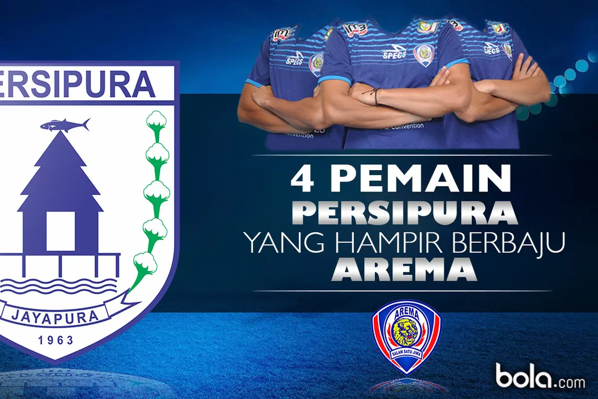 4 pemain Persipura yang hampir berbaju Arema.
