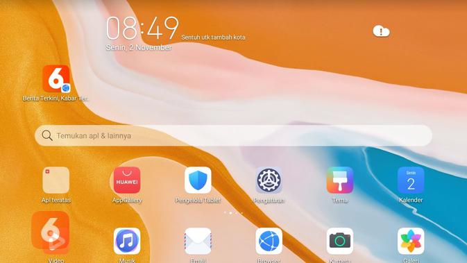 Antarmuka EMUI 10.1 di MatePad (Liputan6.com/ Agustin Setyo W)