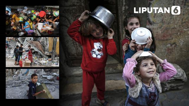 Banner Infografis Bocah Palestina Sekarat dan Mati Kelaparan di Gaza. (Sumber Foto: AP Photo)