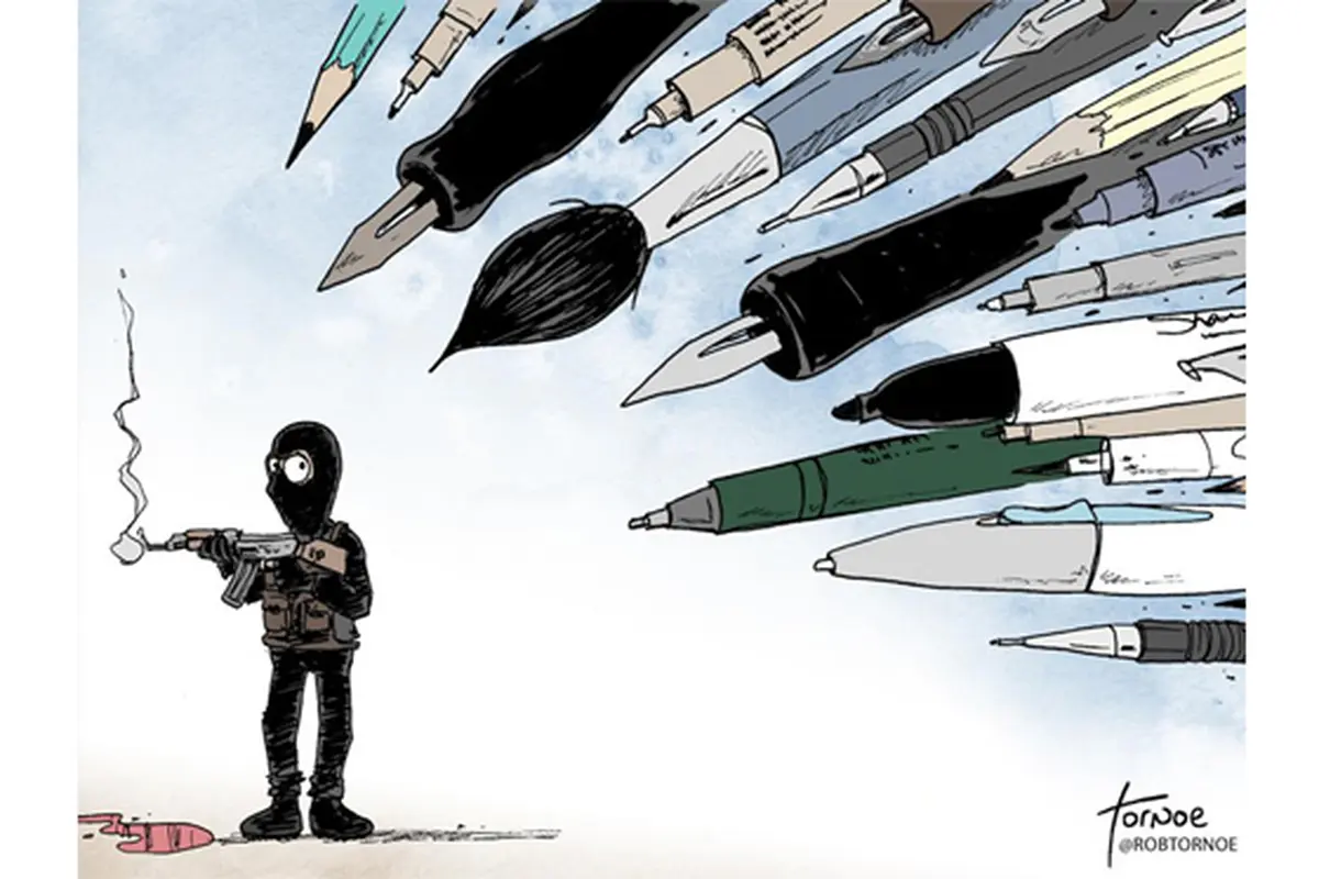 Penghormatan Para Kartunis untuk Korban Teror Charlie Hebdo