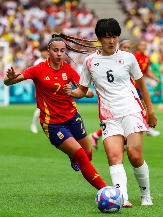 Gol kemenangan Spanyol tercipta lewat sepakan Mariona Caldentey di menit ke-74. (ALAIN JOCARD/AFP)