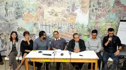 Kontras mengadakan konferensi pers terkait penetapan calon Kapolri Budi Gunawan sebagai tersangka, Jakarta, Rabu (14/1/2015). (Liputan6.com/Panji Diksana)