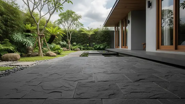 Model Lantai Anti Licin Batu Alam