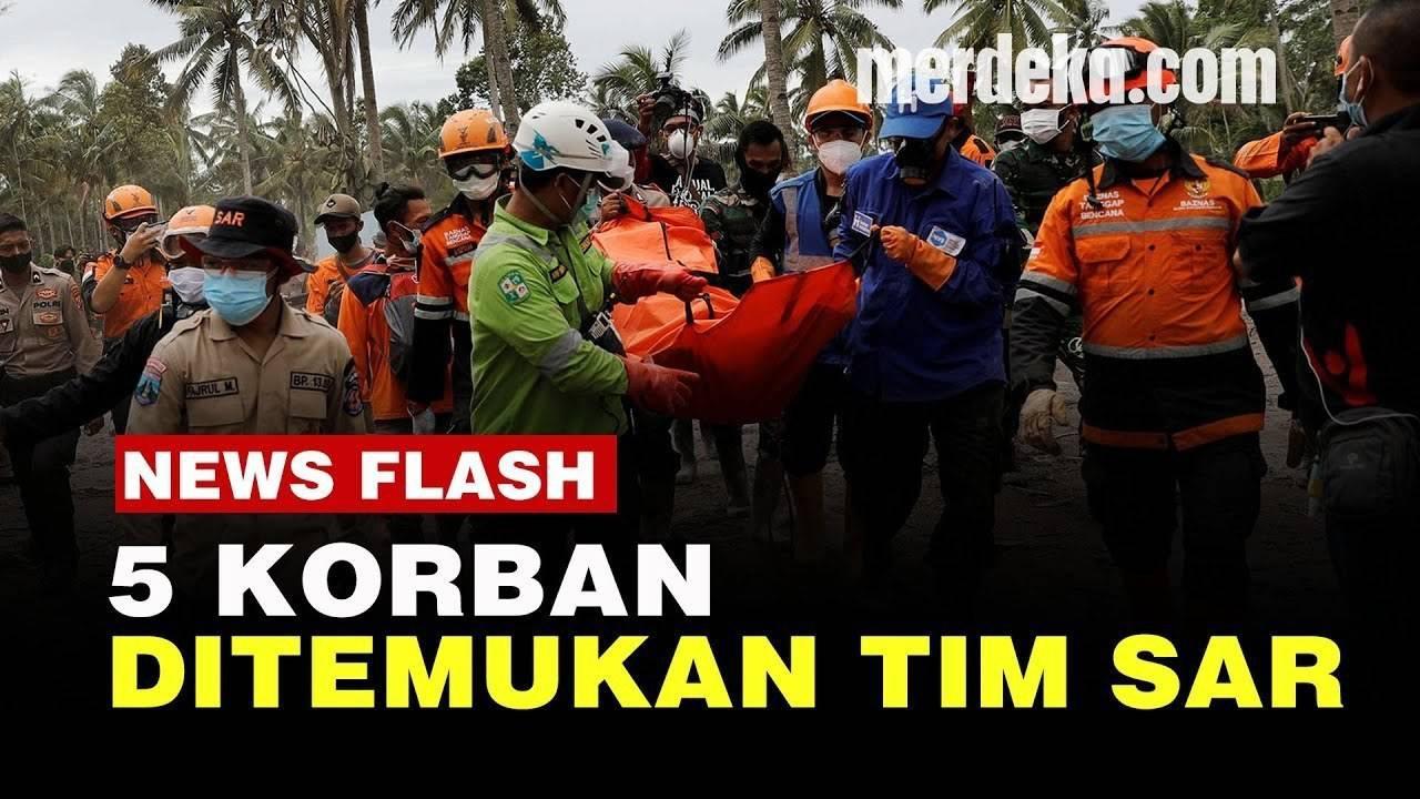 VIDEO: Korban Awan Panas Gunung Semeru Bertambah, Tim Sar Berjibaku Evakuasi