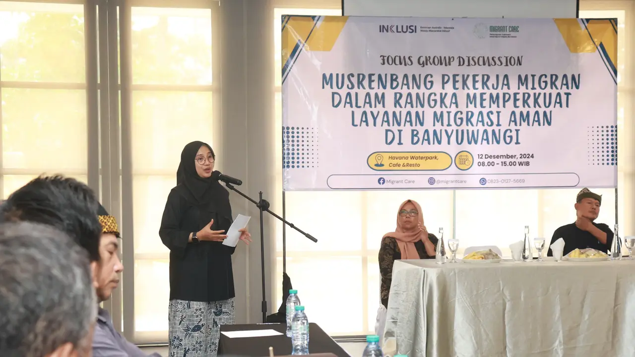 Bupati Banyuwangi Ipuk Fiestiandani berikan arahan terhadap buruh migran Banyuwangi (Istimewa)
