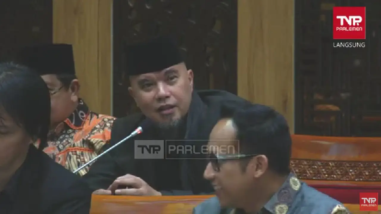 Ahmad Dhani dalam Rapat Kerja dengan Menteri Pemuda dan Olahraga RI yang digelar pada Rabu (5/3/2025)