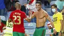 Portugal sukses menaklukkan Republik Irlandia pada partai Kualifikasi Piala Dunia 2022 yang digelar di Estadio do Algarve, Kamis (2/9/2021). (Foto: AP/Armando Franca)