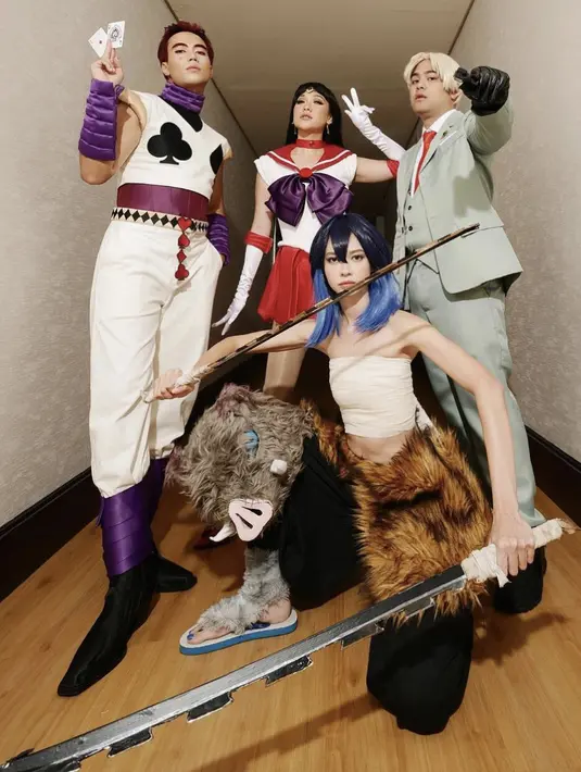 Bahkan tampilannya di Aries Party, Yuki Kato justru terlihat begitu menggemaskan dengan kostum Inosuke. [Foto: Instagram/ Yuki Kato]