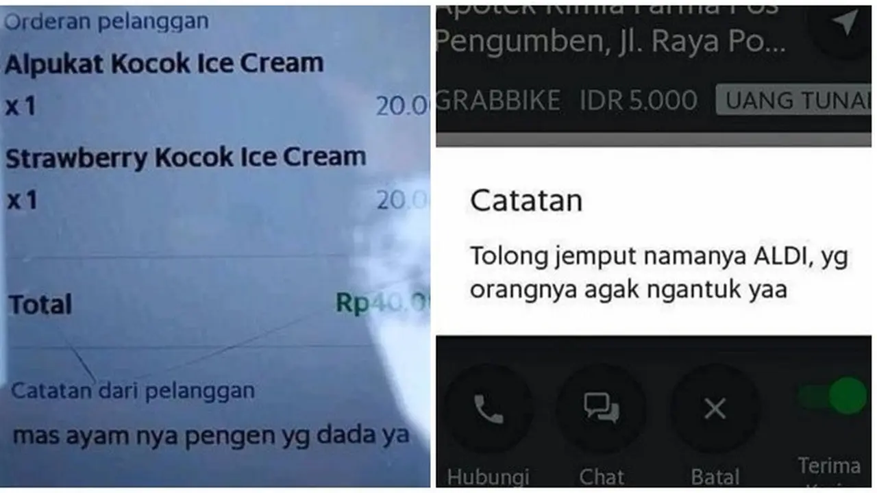 6 Catatan Nyeleneh untuk Driver Ojol Ini Bikin Ketawa