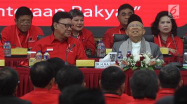 Bahas Pemenangan Pilpres 2019, Megawati hingga Ma'ruf Amin Hadiri Rakornas PDIP