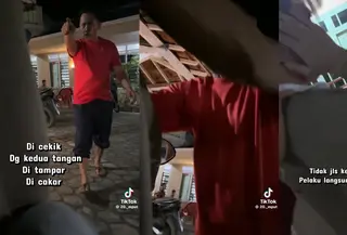 Tangkapan layar video rekaman mantan Anggota DPRD di Kabupaten Tanggamus menampar seorang wanita viral di media sosial. (Liputan6.com/Istimewa).