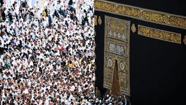 Ilustrasi ibadah haji, muslim, Ka'bah
