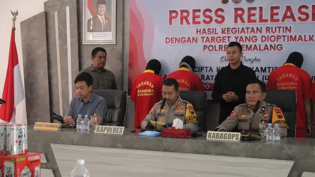 Tersangka pelaku Pekat yang ditangkap jelang Ramadhan di Pemalang. (Foto: Liputan6.com/Humas Polres Pemalang0