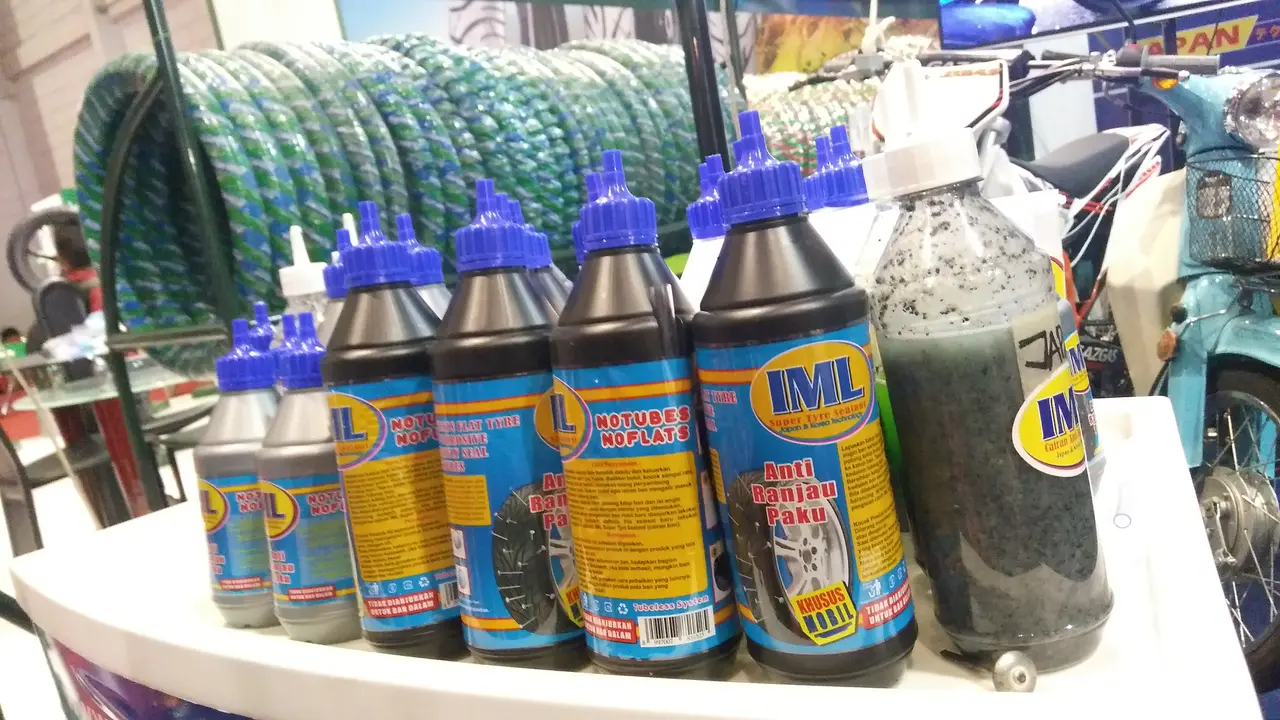 Cairan anti bocor IML (Arief A/Liputan6.com)