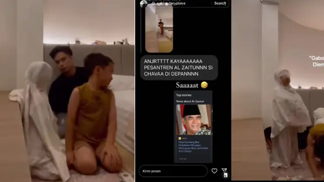 Video yang Memperlihatkan Okin, Xabiru, dan Chava Sholat Tidak Pernah Gagal Membuat Warganet Ngakak. Baru-Baru Warganet Bahkan Meledek Chava Anak Rachel Vennya Sebagai Pengikut Al Zaytun